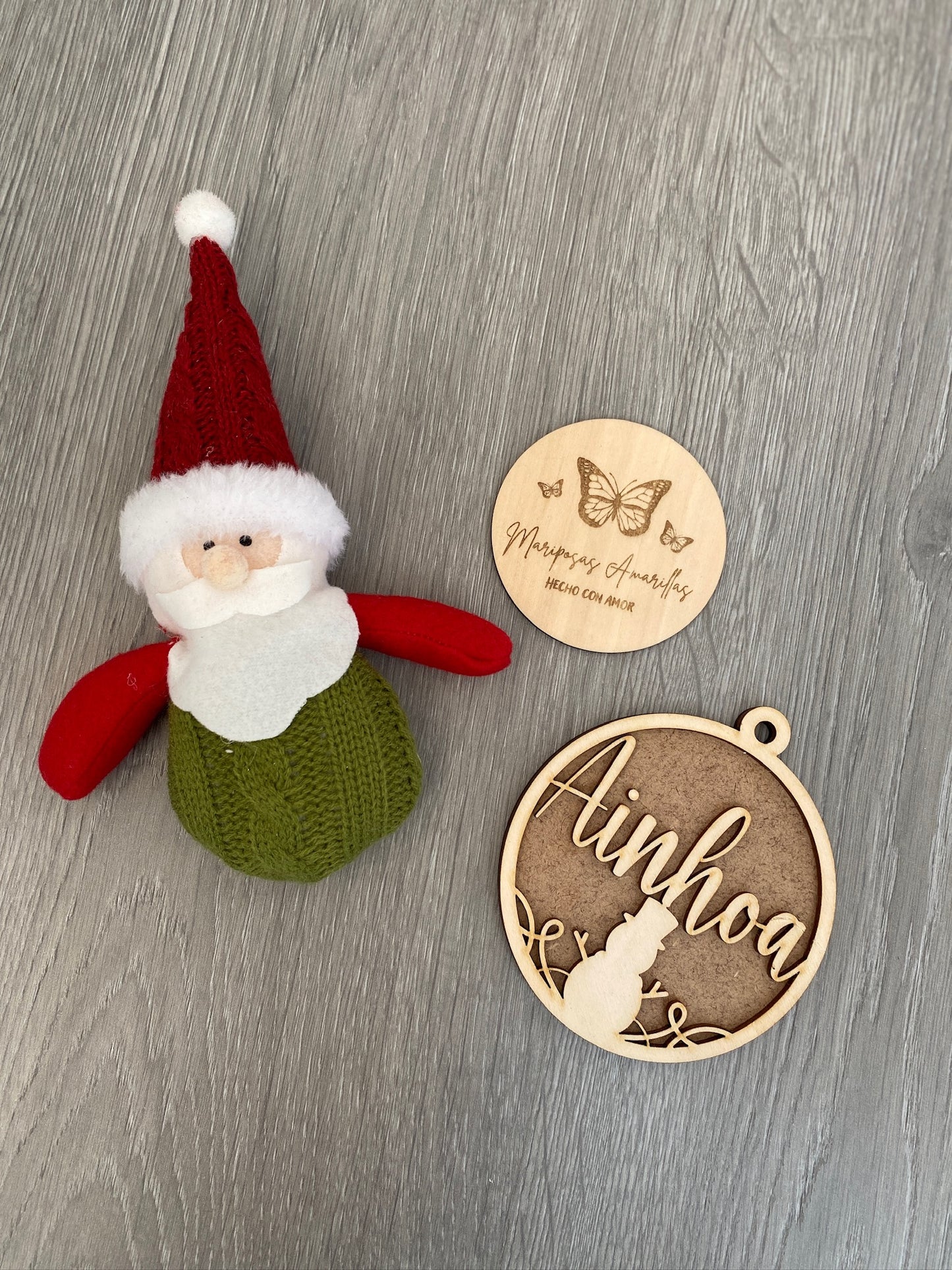 🎄 Bolas de Navidad en Madera Bicolor – Personalizadas y en Doble Capa🎁