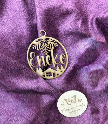 🎄 Bolas de Navidad Personalizadas en Madera MDF 🎄