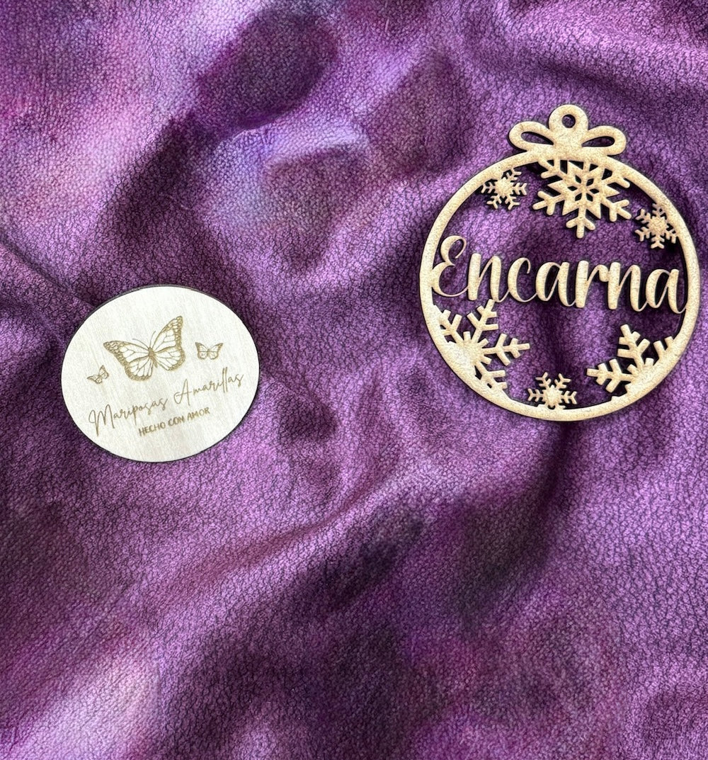 🎄 Bolas de Navidad Personalizadas en Madera MDF 🎄