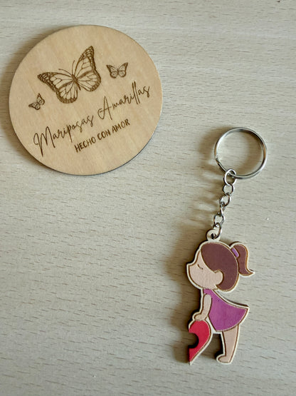 ✨ Llaveros de pareja personalizados en madera ✨