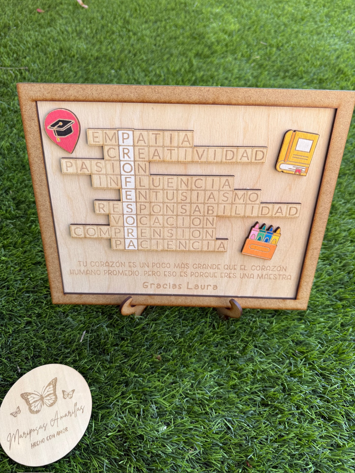 Cartel profe crucigrama