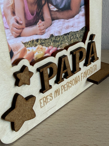 Marco personalizado “Eres mi persona favorita” – Edición Papá