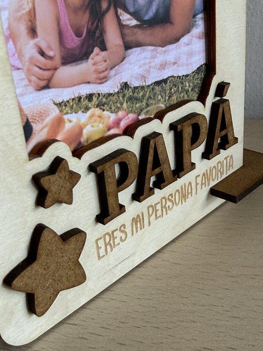 Marco personalizado “Eres mi persona favorita” – Edición Papá