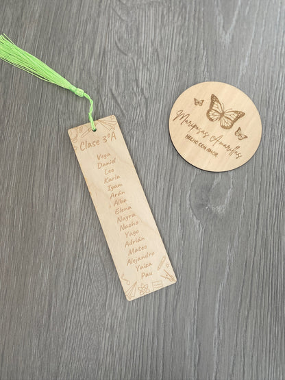 Marcapáginas profe huella