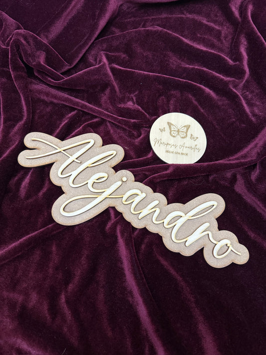 Cartel nombre 2 capas