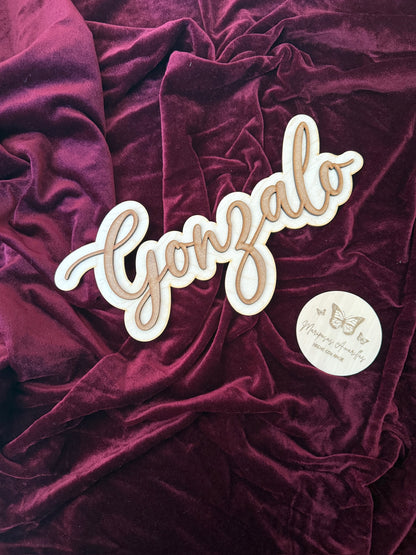 Cartel nombre 2 capas