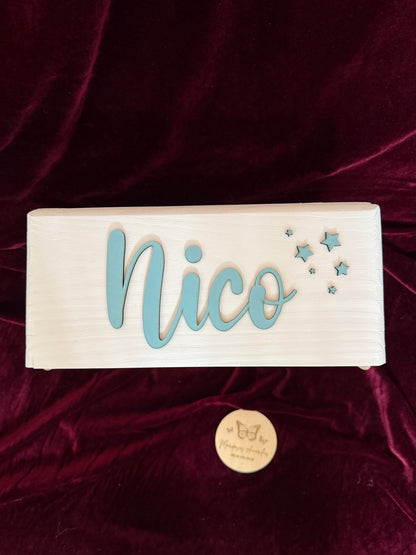 Caja nombre estrellas