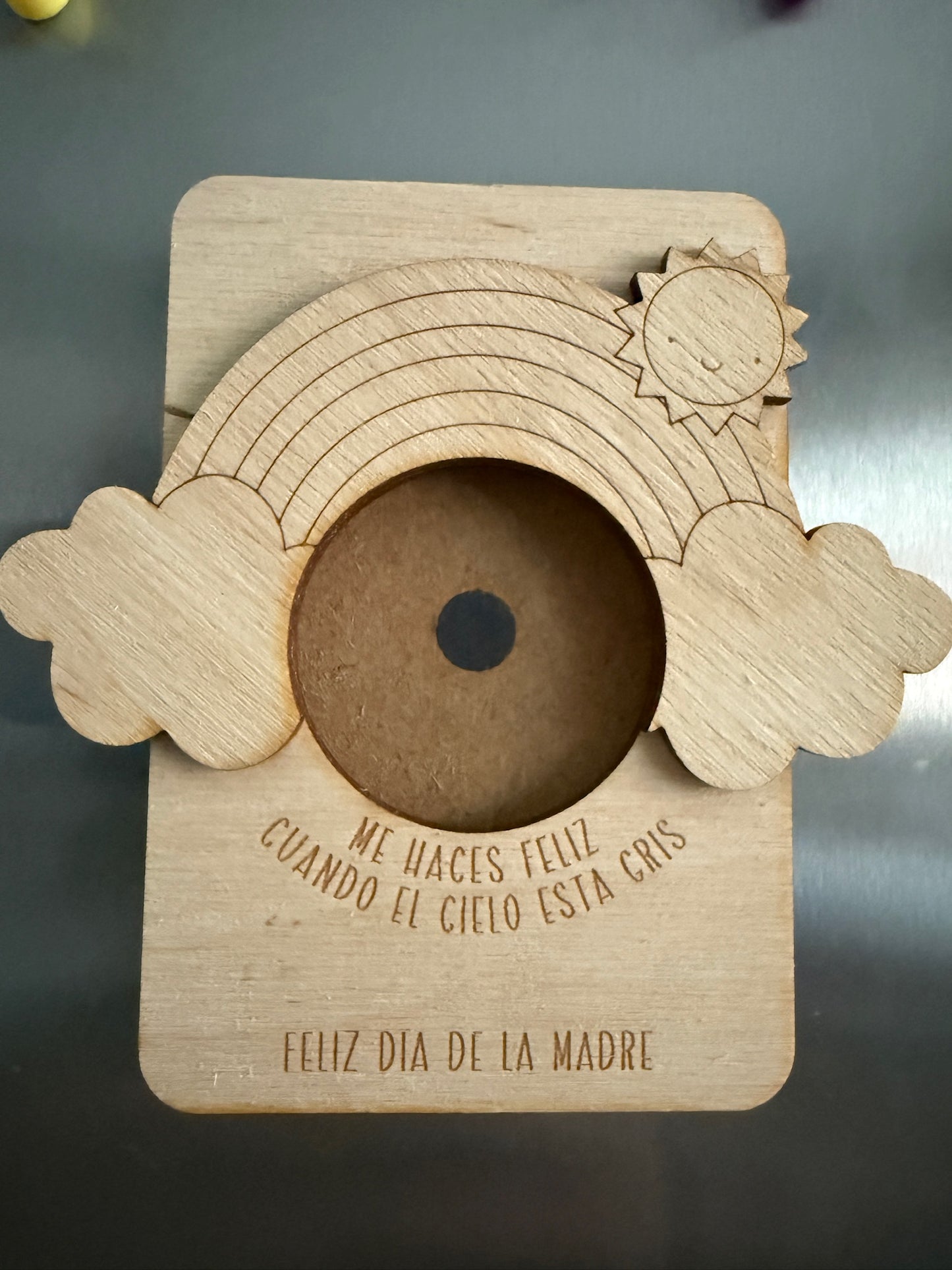 Marco arco iris mamá para la nevera