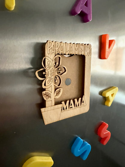 Marco flor mamá para nevera