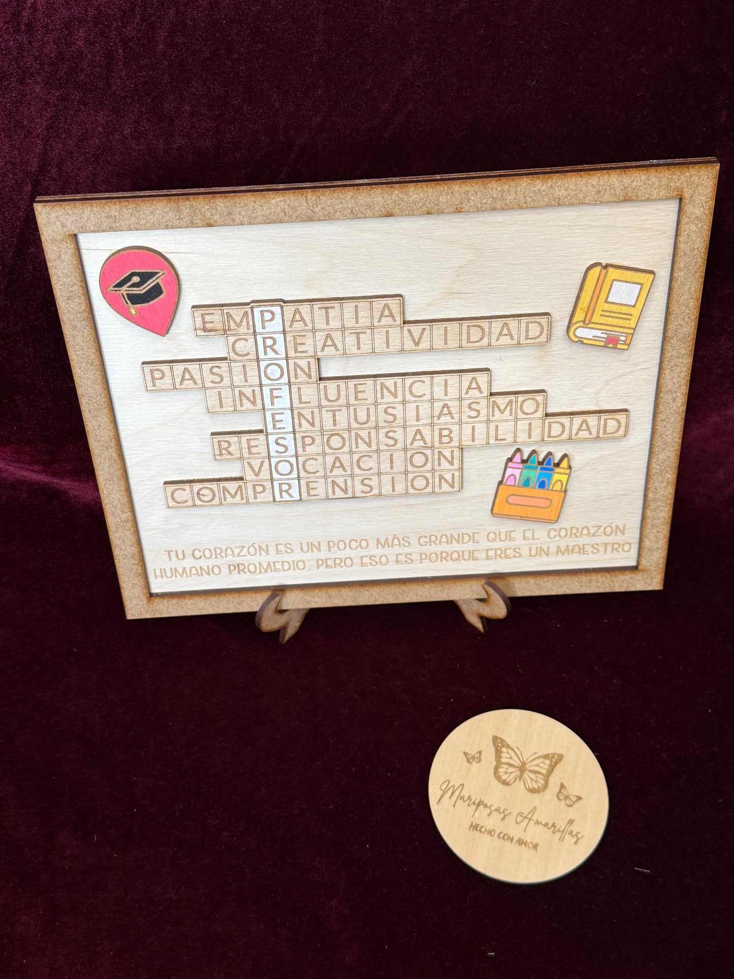 Cartel profe crucigrama