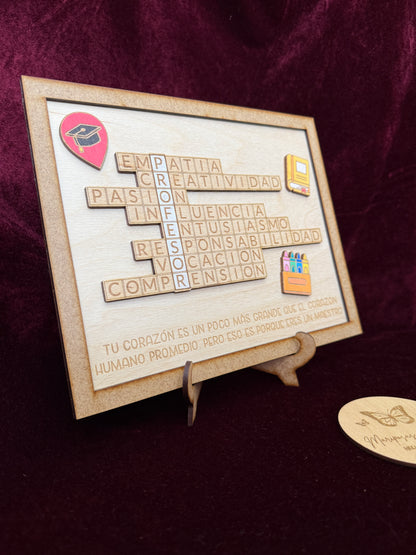 Cartel profe crucigrama