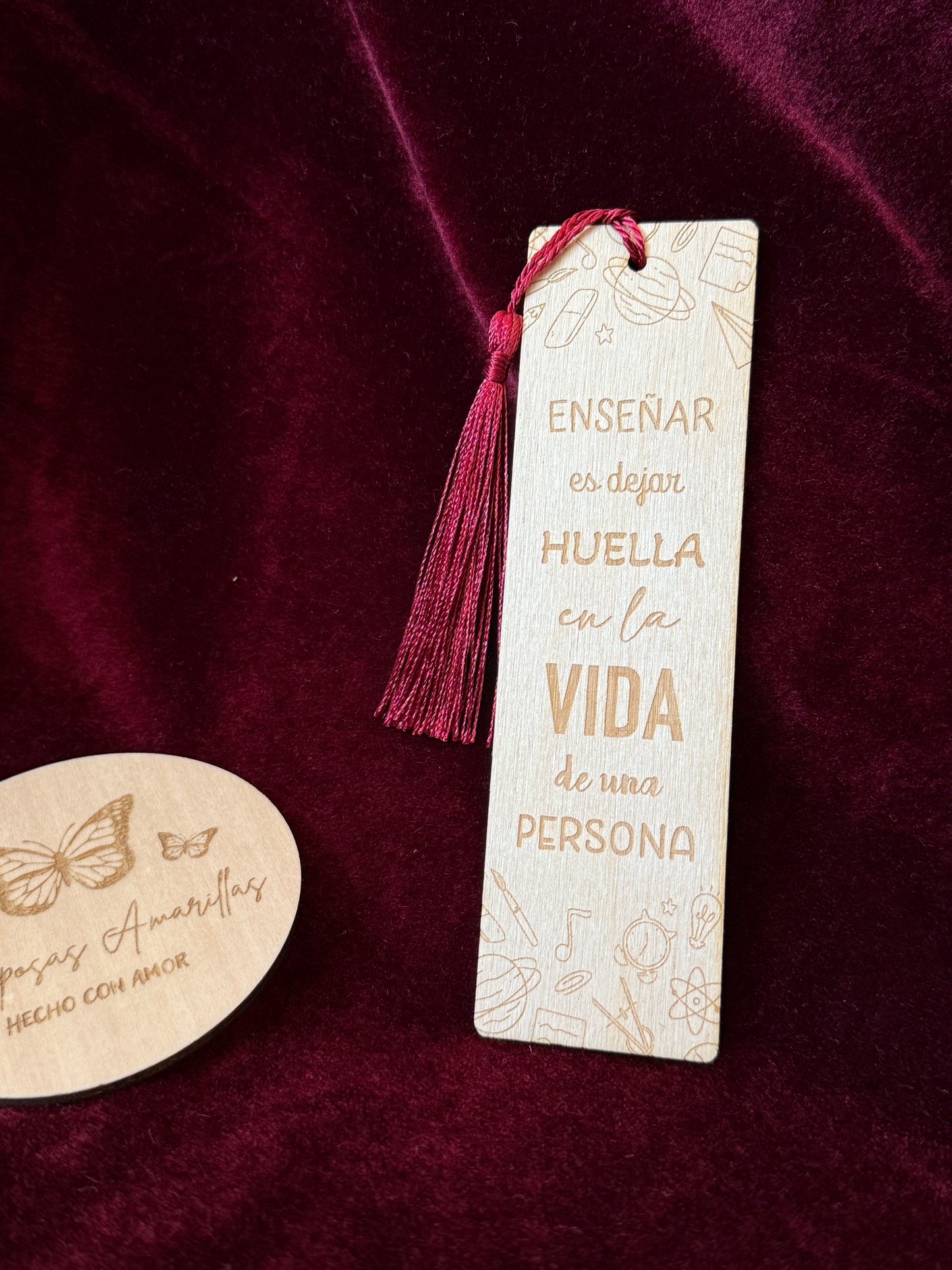 Marcapáginas profe huella