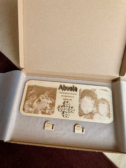 Marco puzzle foto grabada grande