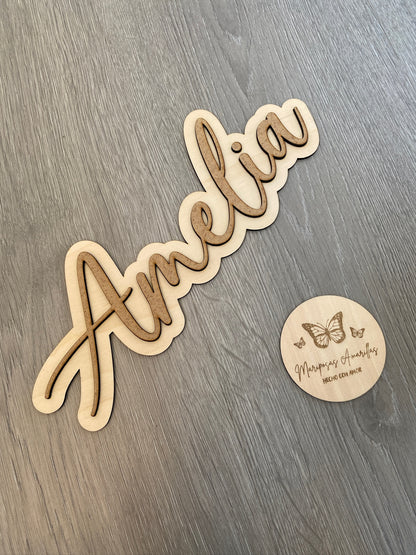 Cartel nombre 2 capas