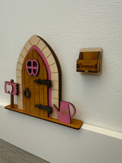 Puerta del Ratón Pérez de madera personalizada – Hecha a mano