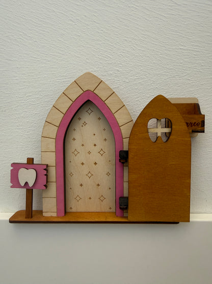 Puerta del Ratón Pérez de madera personalizada – Hecha a mano
