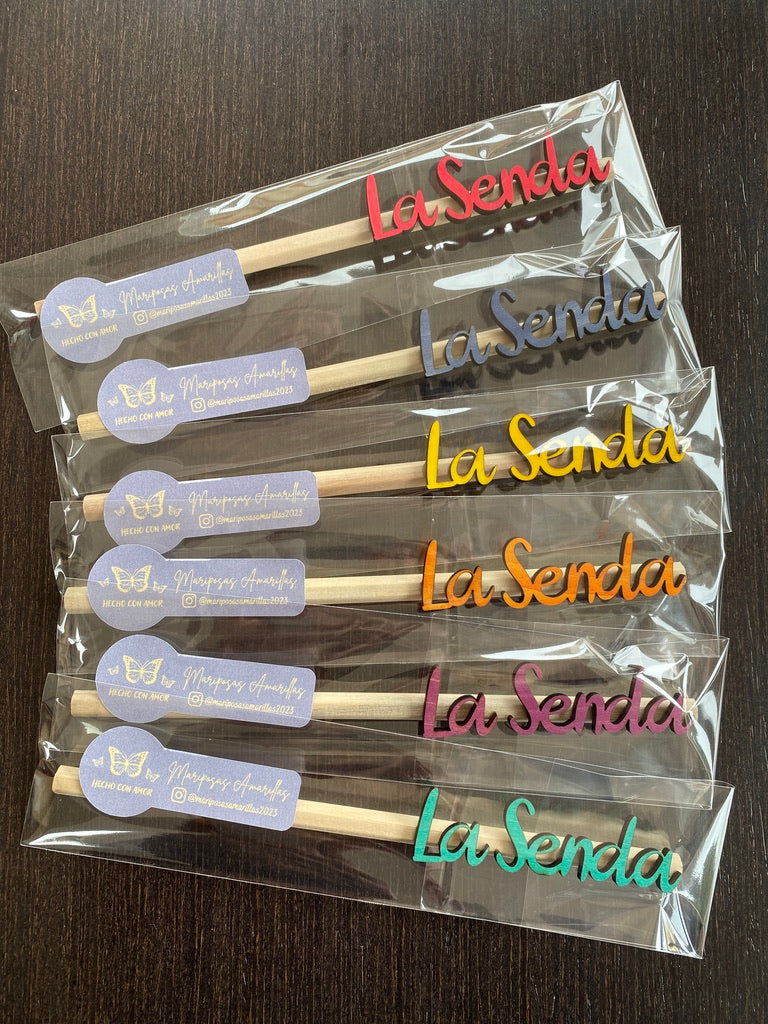 Lapiceros personalizados con nombre de colores