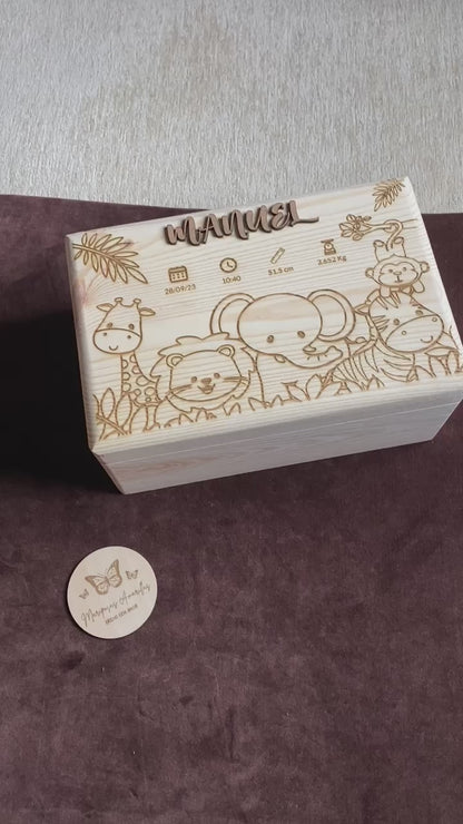 Caja natalicio safari