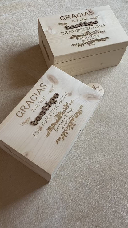 Caja grande testigo boda