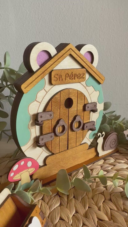 Casa del Ratón Pérez de madera – Decoración mágica hecha a mano