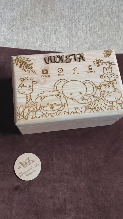 Caja natalicio safari