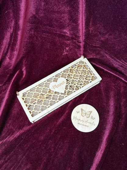 Regalo para mamá personalizado - Rosa de madera con caja
